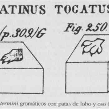 Click para ampliar. Pulsa en el nombre para ver la ficha. Piedra Escrita 16 - Cipos romanos con garra de oso